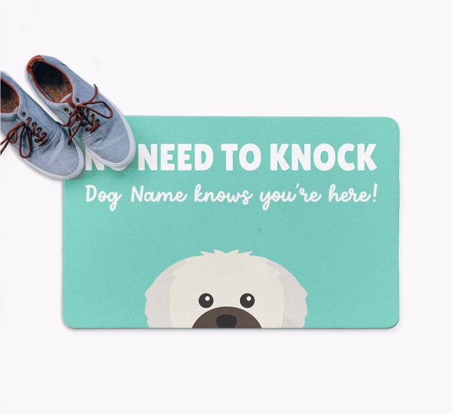 No Need To Knock: Personalized {breedFullName} Doormat